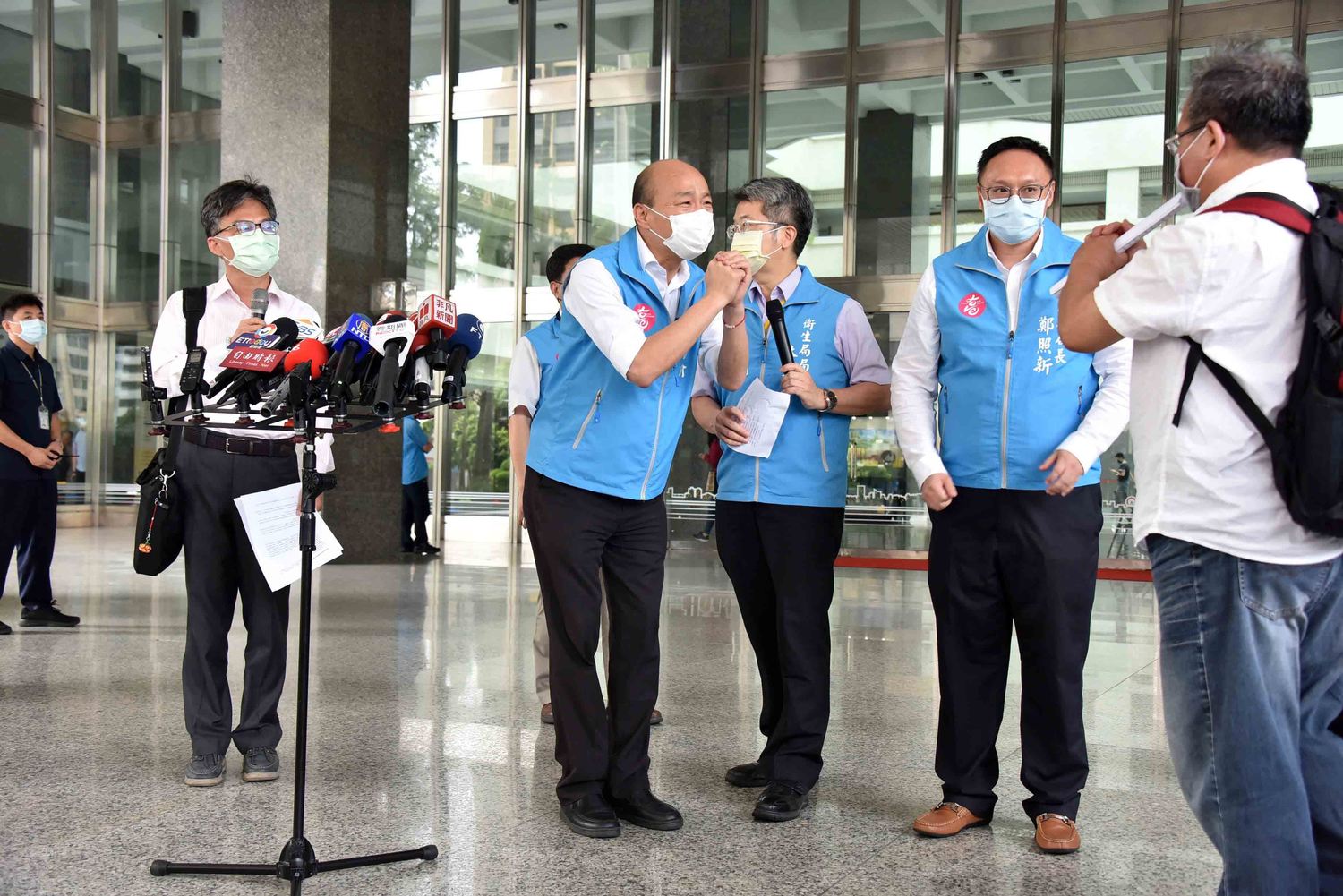韓國瑜日前接見民間防疫聯盟 圖:高雄市政府提供 韓國瑜日前接見民間防疫聯盟 圖:高雄市政府提供