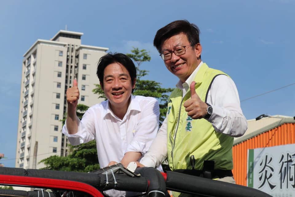 郭國文陪同賴清德爭取民進黨總統初選 圖:擷取自臉書 郭國文陪同賴清德爭取民進黨總統初選 圖:擷取自臉書