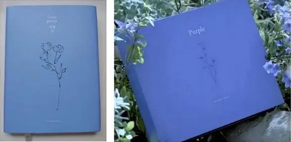 楊紫廣告中紫色冊子封面設計與IU專輯封面十分相像,使網友直呼根本是抄襲。 圖 : 翻攝自微博 楊紫廣告中紫色冊子封面設計與IU專輯封面十分相像,使網友直呼根本是抄襲。 圖 : 翻攝自微博