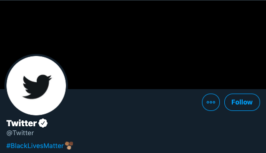 Twitter更換全黑封面照片。 圖:翻攝自Twitter官方推特 Twitter更換全黑封面照片。 圖:翻攝自Twitter官方推特