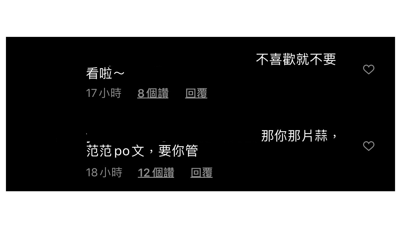 也有不少網友留言力挺范瑋琪。 圖:翻攝范瑋琪Instagram 也有不少網友留言力挺范瑋琪。 圖:翻攝范瑋琪Instagram