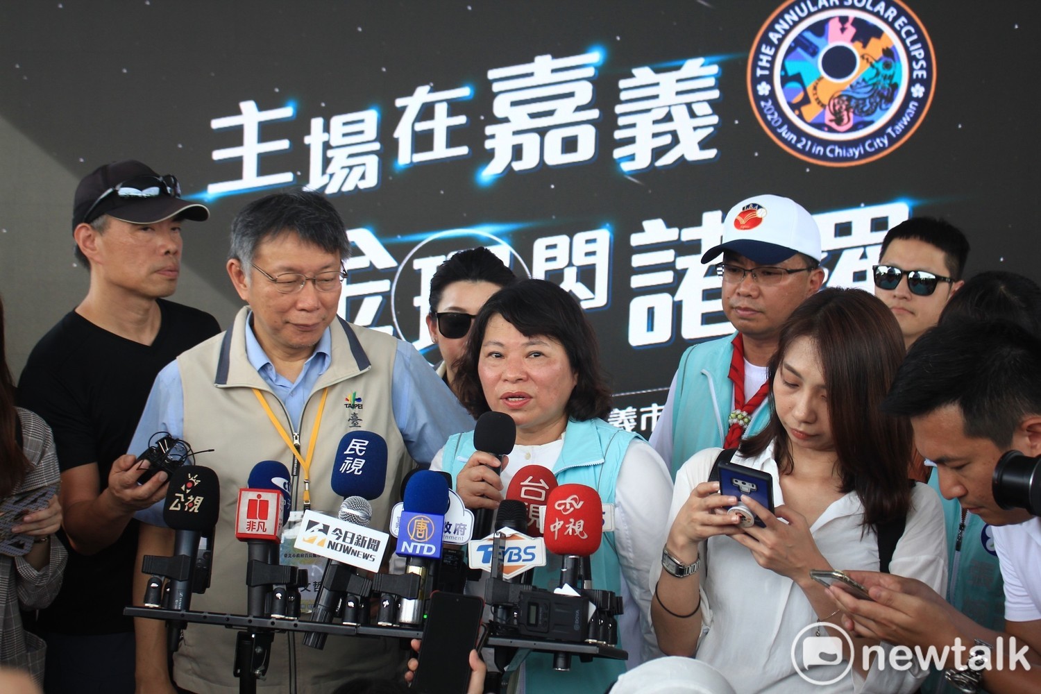 台北市長柯文哲、嘉義市長黃敏惠。 圖:周煊惠 /攝 台北市長柯文哲、嘉義市長黃敏惠。 圖:周煊惠 /攝