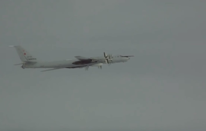 美國戰機本月第4度在阿拉斯加附近攔截俄羅斯飛機。 圖/翻攝自North American Aerospace Defense Command 美國戰機本月第4度在阿拉斯加附近攔截俄羅斯飛機。 圖/翻攝自North American Aerospace Defense Command