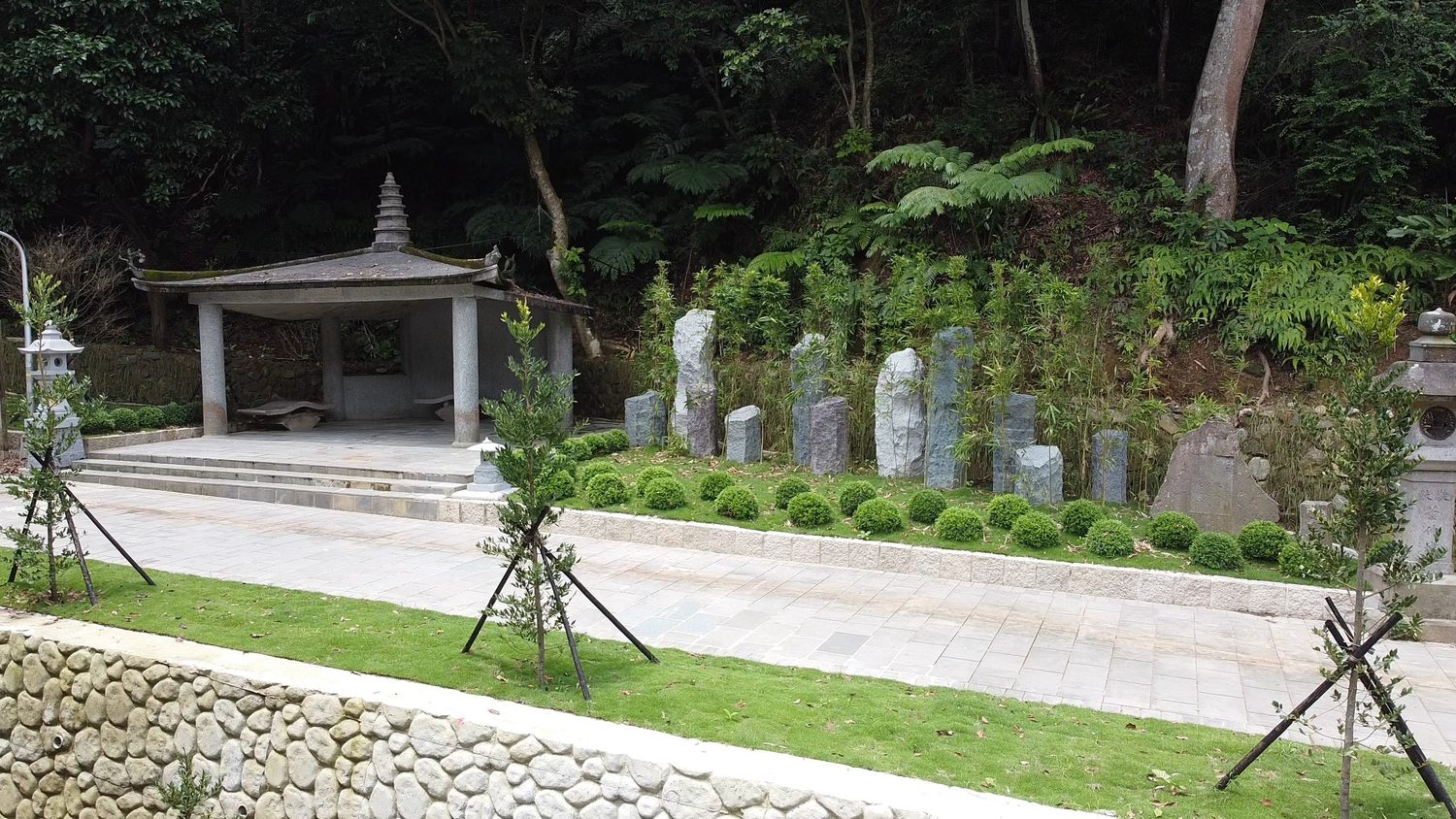 終南亭以終南山意象營造日式庭院造景。 圖:台北市大地處/提供 終南亭以終南山意象營造日式庭院造景。 圖:台北市大地處/提供