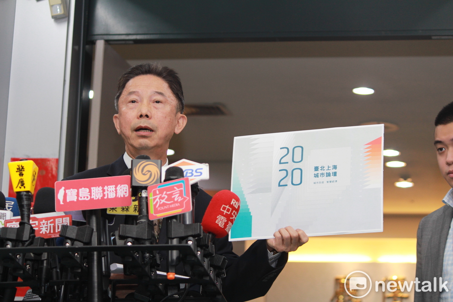 台北市發言人周台竹。 圖:周煊惠 /攝 台北市發言人周台竹。 圖:周煊惠 /攝