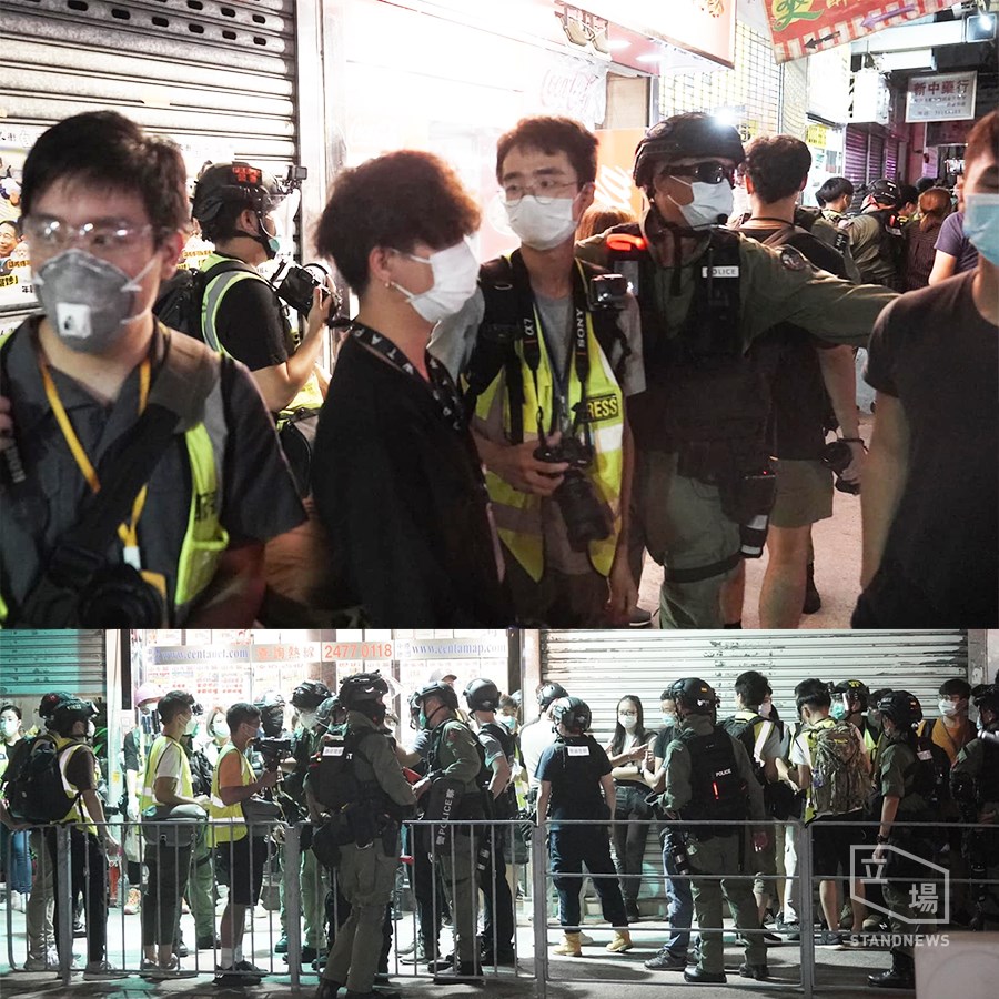 許多香港市民晚上在元朗形點商場(YOHO MALL)及元朗鳳攸北街一帶聚集,警方大舉截查。 圖:翻攝立場新聞臉書 許多香港市民晚上在元朗形點商場(YOHO MALL)及元朗鳳攸北街一帶聚集,警方大舉截查。 圖:翻攝立場新聞臉書