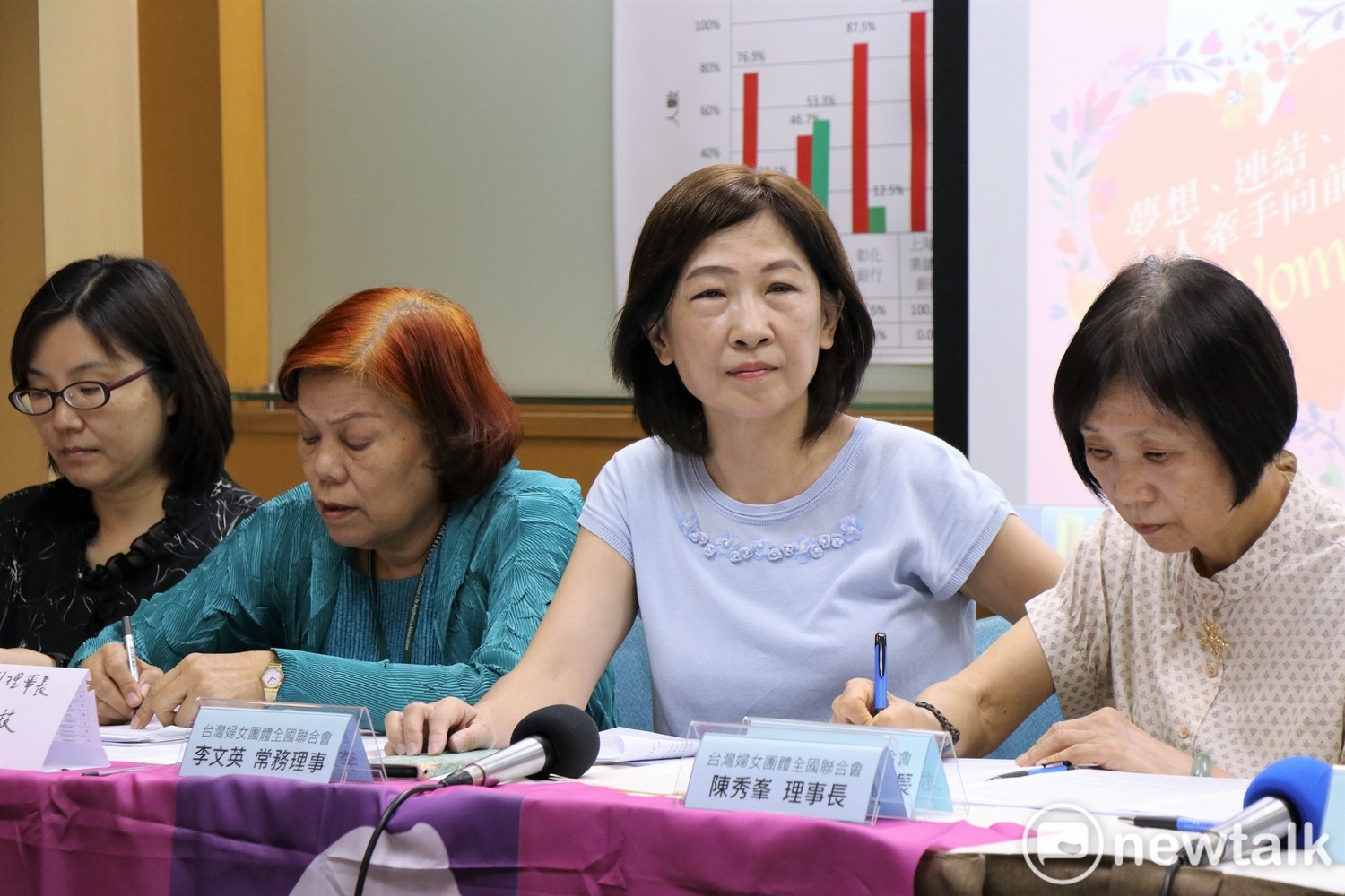 台灣婦女團體全國聯合會今召開記者會,圖為婦全會常務理事李文英。 圖:謝孟華/攝 台灣婦女團體全國聯合會今召開記者會,圖為婦全會常務理事李文英。 圖:謝孟華/攝