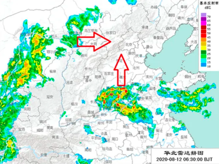 北京晚間將出現大雷雨。 圖:翻攝自中媒 北京晚間將出現大雷雨。 圖:翻攝自中媒