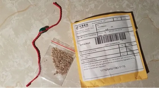 不少的神祕包裹,都是透過中國郵政寄送。 圖 : 翻攝自德拉瓦州農業局 不少的神祕包裹,都是透過中國郵政寄送。 圖 : 翻攝自德拉瓦州農業局