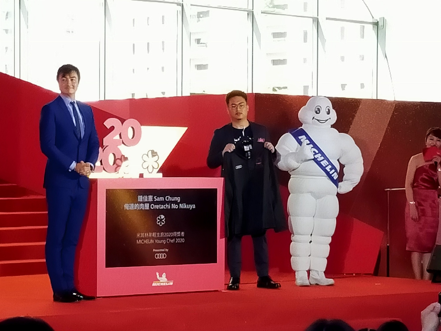 「俺達的肉屋」主廚鍾佳憲在今年也獲頒「米其林年輕主廚大獎」 唐復年/攝 「俺達的肉屋」主廚鍾佳憲在今年也獲頒「米其林年輕主廚大獎」 唐復年/攝