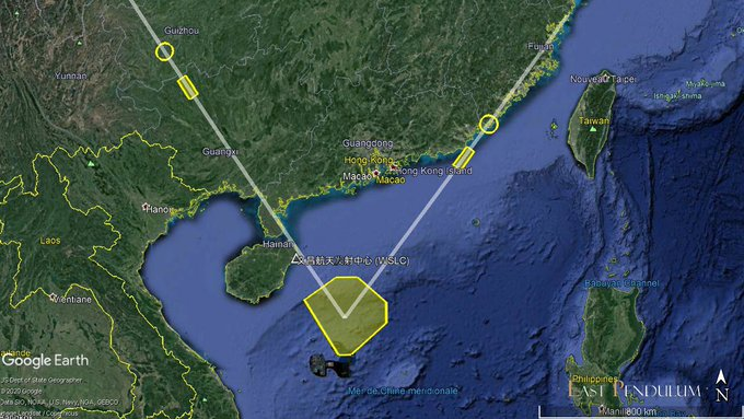 解放軍從浙江發射東風-21D導彈,從青海發射東風-26B導彈示意圖。 圖取自觀察者網。 解放軍從浙江發射東風-21D導彈,從青海發射東風-26B導彈示意圖。 圖取自觀察者網。
