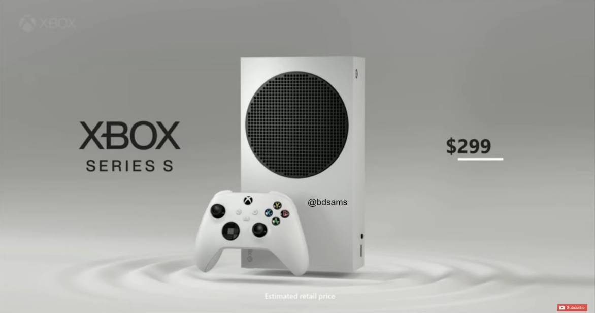 外媒爆料微軟平價版次世代遊戲主機Xbox Series S外觀與售價。 圖:翻攝自Youtube 外媒爆料微軟平價版次世代遊戲主機Xbox Series S外觀與售價。 圖:翻攝自Youtube