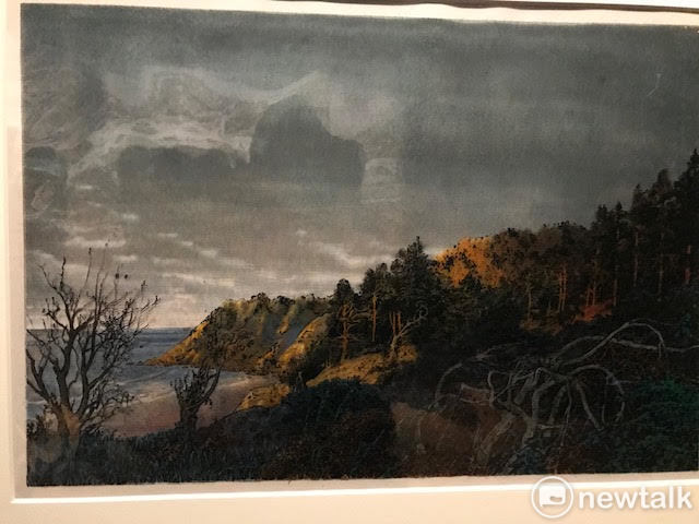 吉貝自傳漫畫展《阿藍的戰爭》系列畫稿。 圖:蔡筱穎/攝 吉貝自傳漫畫展《阿藍的戰爭》系列畫稿。 圖:蔡筱穎/攝