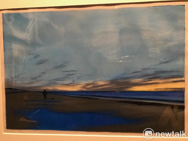 吉貝自傳漫畫展《阿藍的戰爭》系列畫稿。 圖:蔡筱穎/攝 吉貝自傳漫畫展《阿藍的戰爭》系列畫稿。 圖:蔡筱穎/攝
