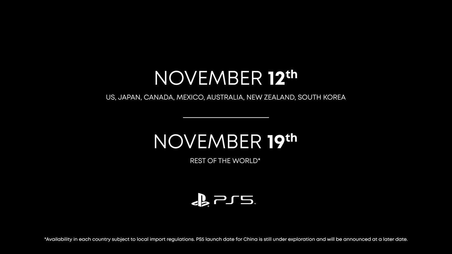PlayStation 5 將於2020年11月份發售 圖:Sony Interactive Entertainment/提供 PlayStation 5 將於2020年11月份發售 圖:Sony Interactive Entertainment/提供
