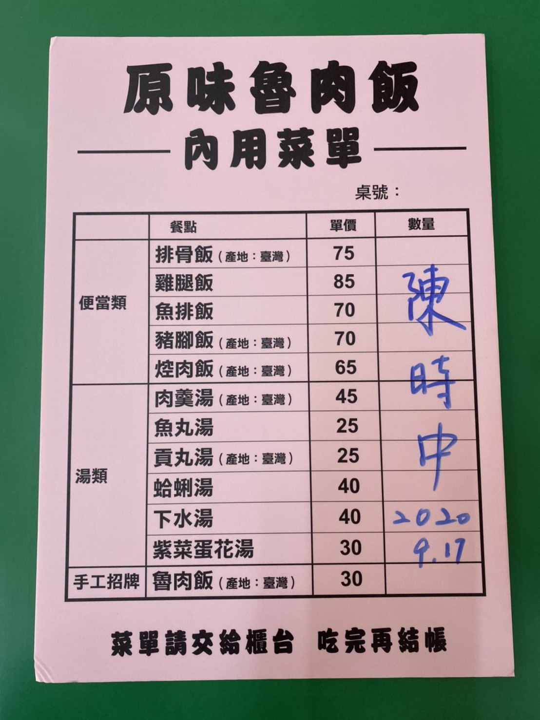 未來小吃攤、餐廳,都必需於店外或內用菜單,明確標示出產品原產地。 圖:新頭殻/攝 未來小吃攤、餐廳,都必需於店外或內用菜單,明確標示出產品原產地。 圖:新頭殻/攝