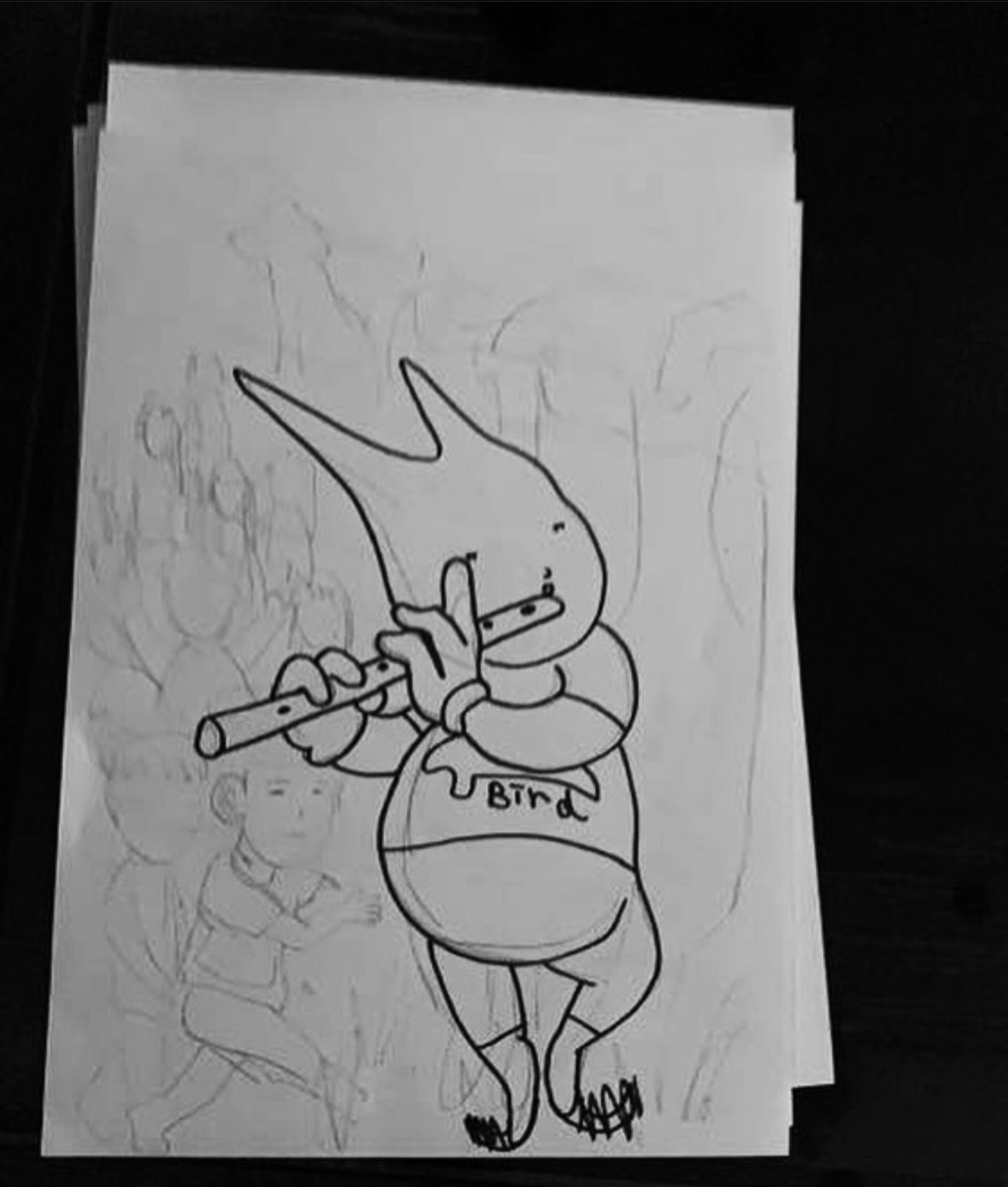 峮峮PO出一個有魔笛的畫作。 圖:翻攝Instagram 峮峮PO出一個有魔笛的畫作。 圖:翻攝Instagram