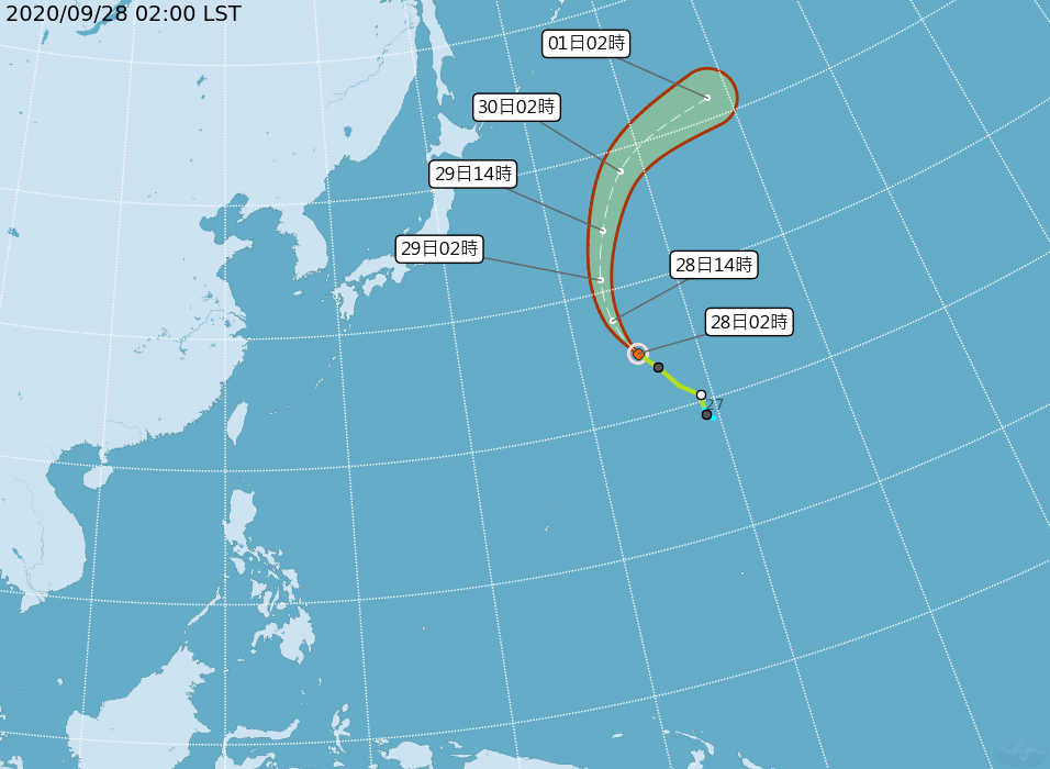 鯨魚颱風成形遠台灣 基隆北海岸 北市山區大雨特報