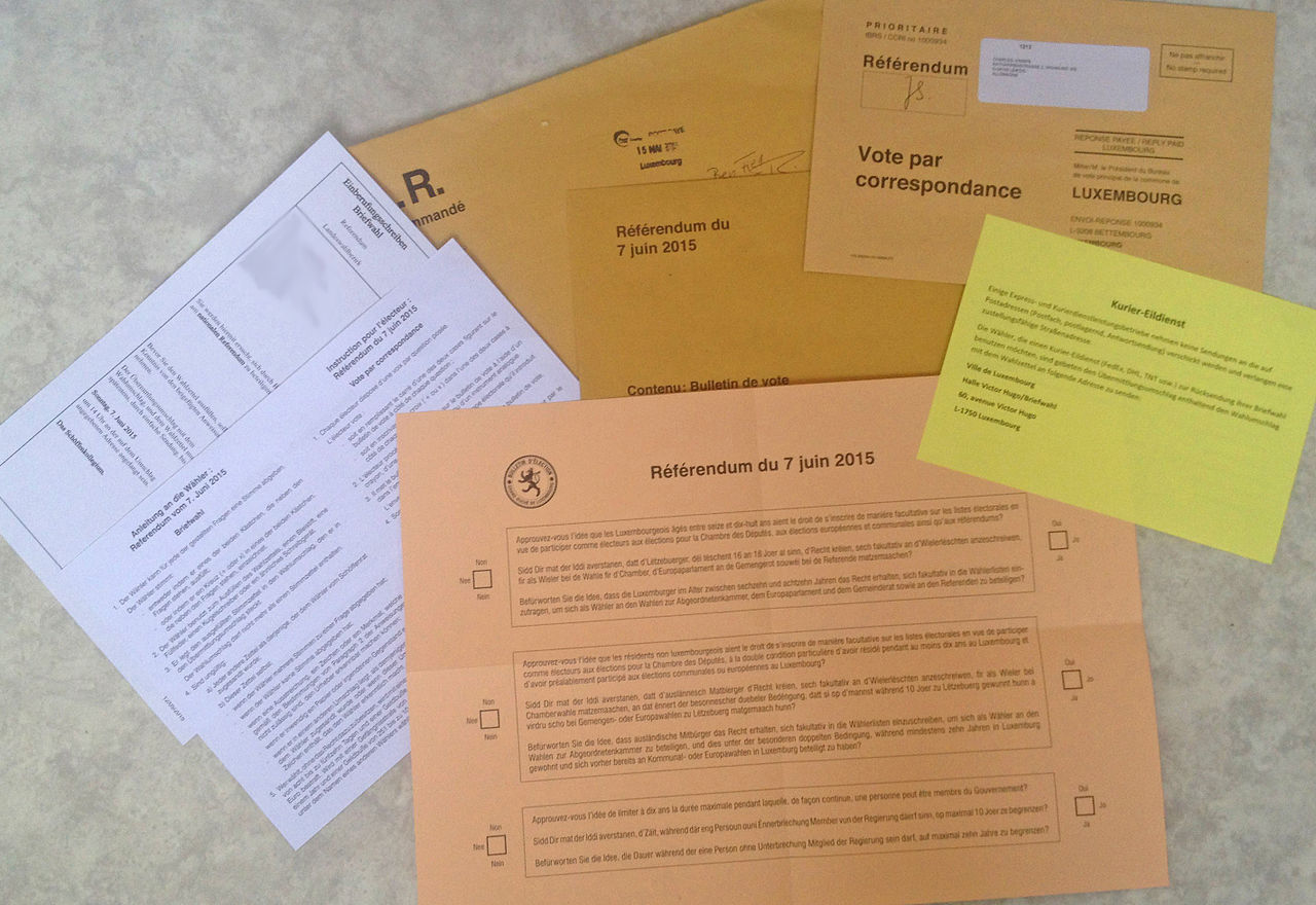 美國總統大選， 許多州允許選民以郵寄方式投票。 圖：翻攝自維基百科