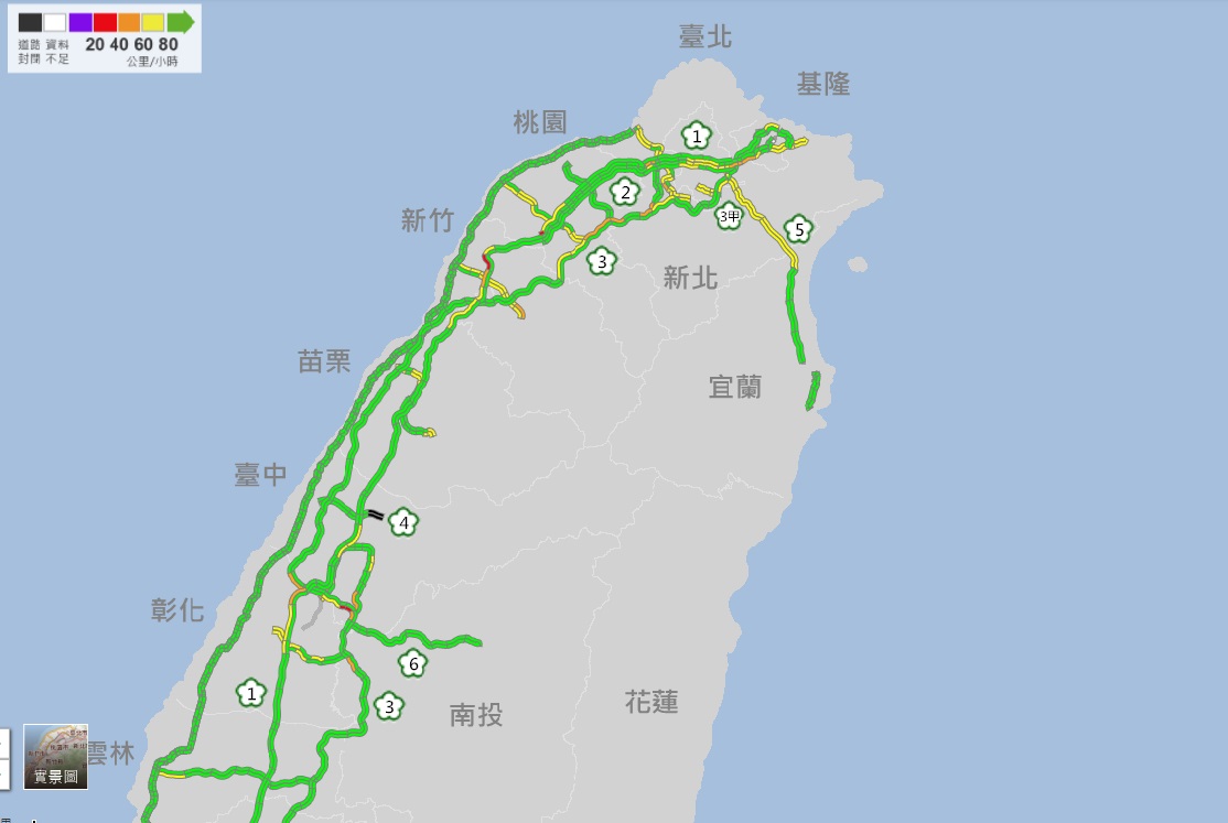 國慶連假day1 國道易塞車6路段 國5上午已出現車潮