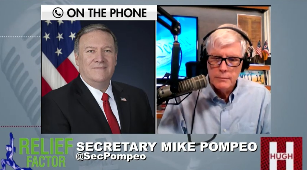 蓬佩奧日前接受廣播電台節目「修伊特秀」(The Hugh Hewitt Show)專訪。 圖:翻攝自 Hugh Hewitt的youtube頻道 蓬佩奧日前接受廣播電台節目「修伊特秀」(The Hugh Hewitt Show)專訪。 圖:翻攝自 Hugh Hewitt的youtube頻道