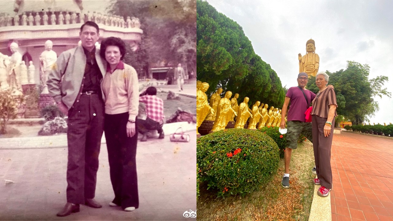 焦恩俊微博:「50年前,50年後,景色依舊,人事已非,爸爸不在了,有我在。」 圖:翻攝自焦恩俊微博 焦恩俊微博:「50年前,50年後,景色依舊,人事已非,爸爸不在了,有我在。」 圖:翻攝自焦恩俊微博