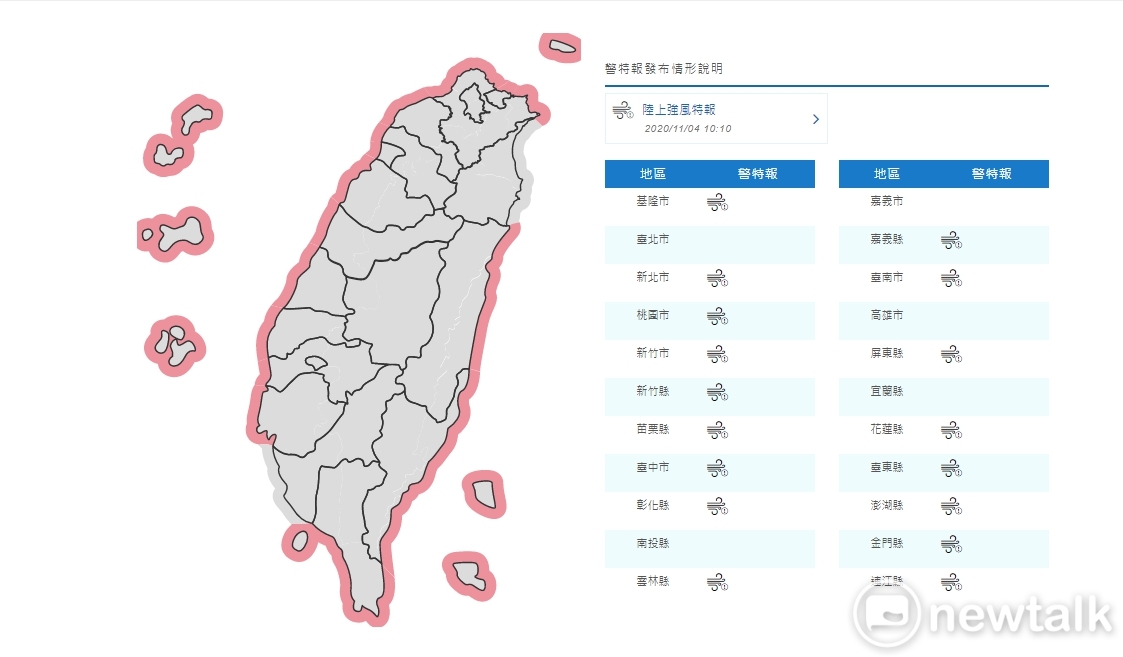 快訊》強風特報！氣象局：17縣市注意10級陣風
