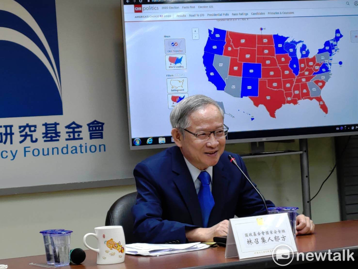 林郁方接受自由亞洲電台的訪問中表示,拜登政府的表態「溫和而模糊」 圖:黃建豪/攝 林郁方接受自由亞洲電台的訪問中表示,拜登政府的表態「溫和而模糊」 圖:黃建豪/攝
