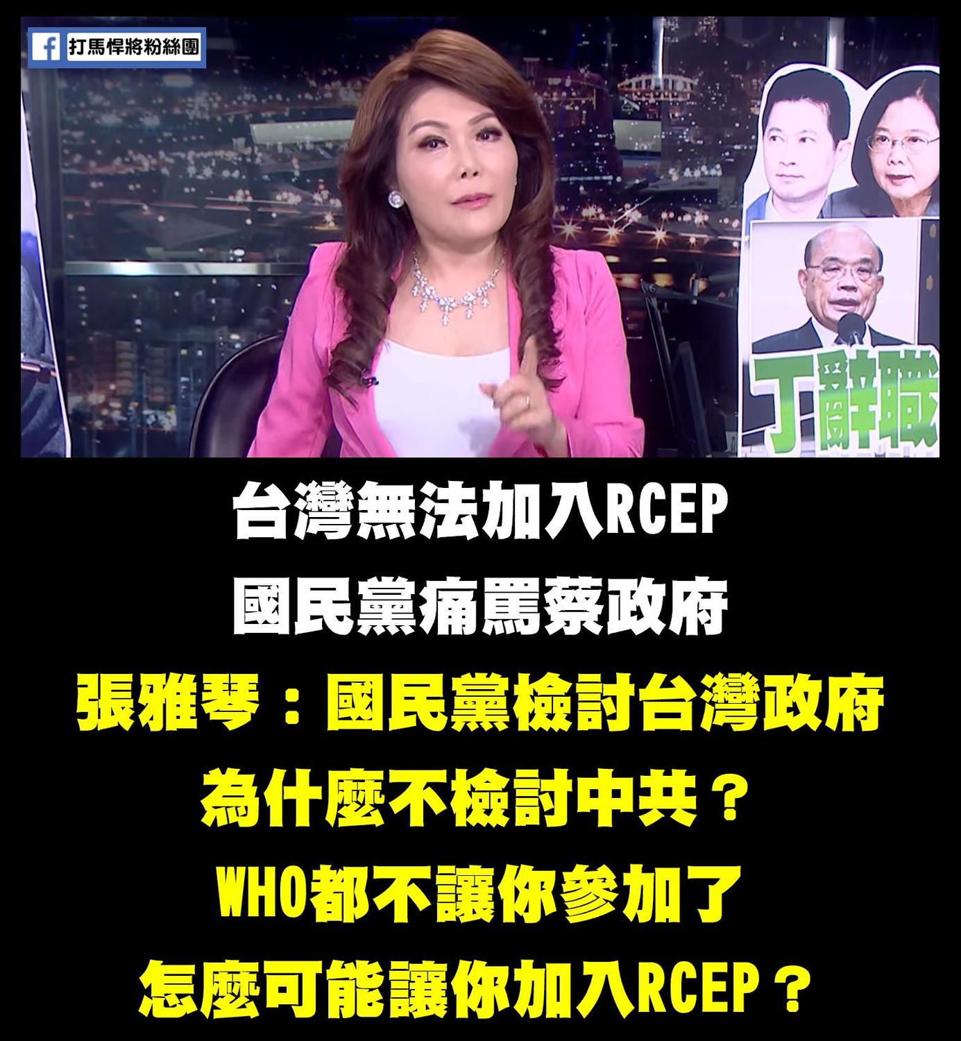 WHO都不讓台灣參加何況RCEP 張雅琴轟國民黨沒知識