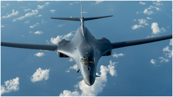 美國空軍B-1B轟炸機。 圖 : 翻攝自環球網 美國空軍B-1B轟炸機。 圖 : 翻攝自環球網