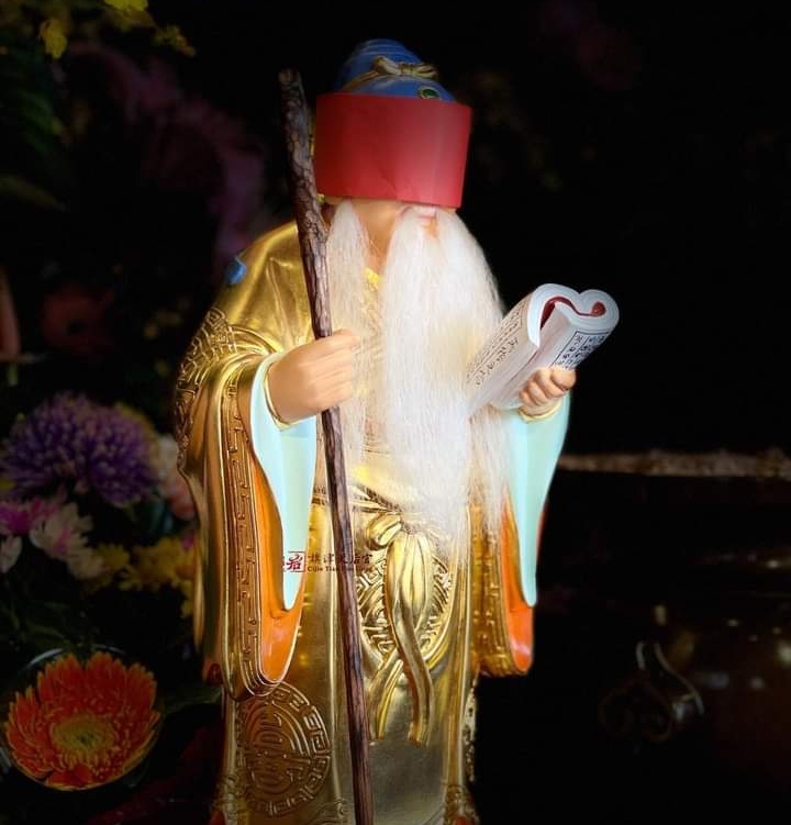 從杭州月老祖廟迎來的月下老人分靈21日將開光點眼。 圖:旗津天后宫/提供 從杭州月老祖廟迎來的月下老人分靈21日將開光點眼。 圖:旗津天后宫/提供