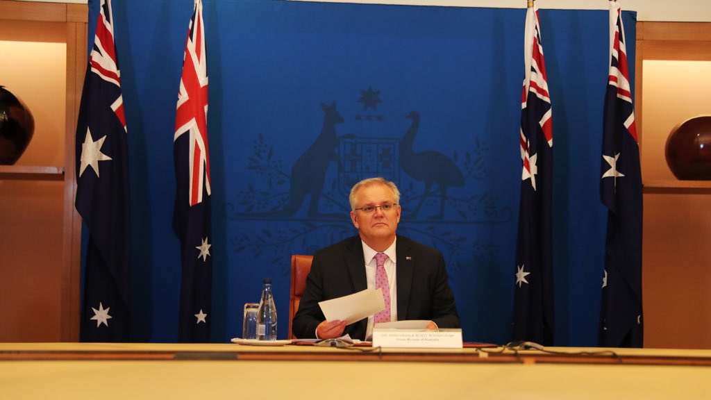 澳洲總理莫里森要求中國正式道歉   圖：翻攝自莫里森推特(photo:NewTalk)