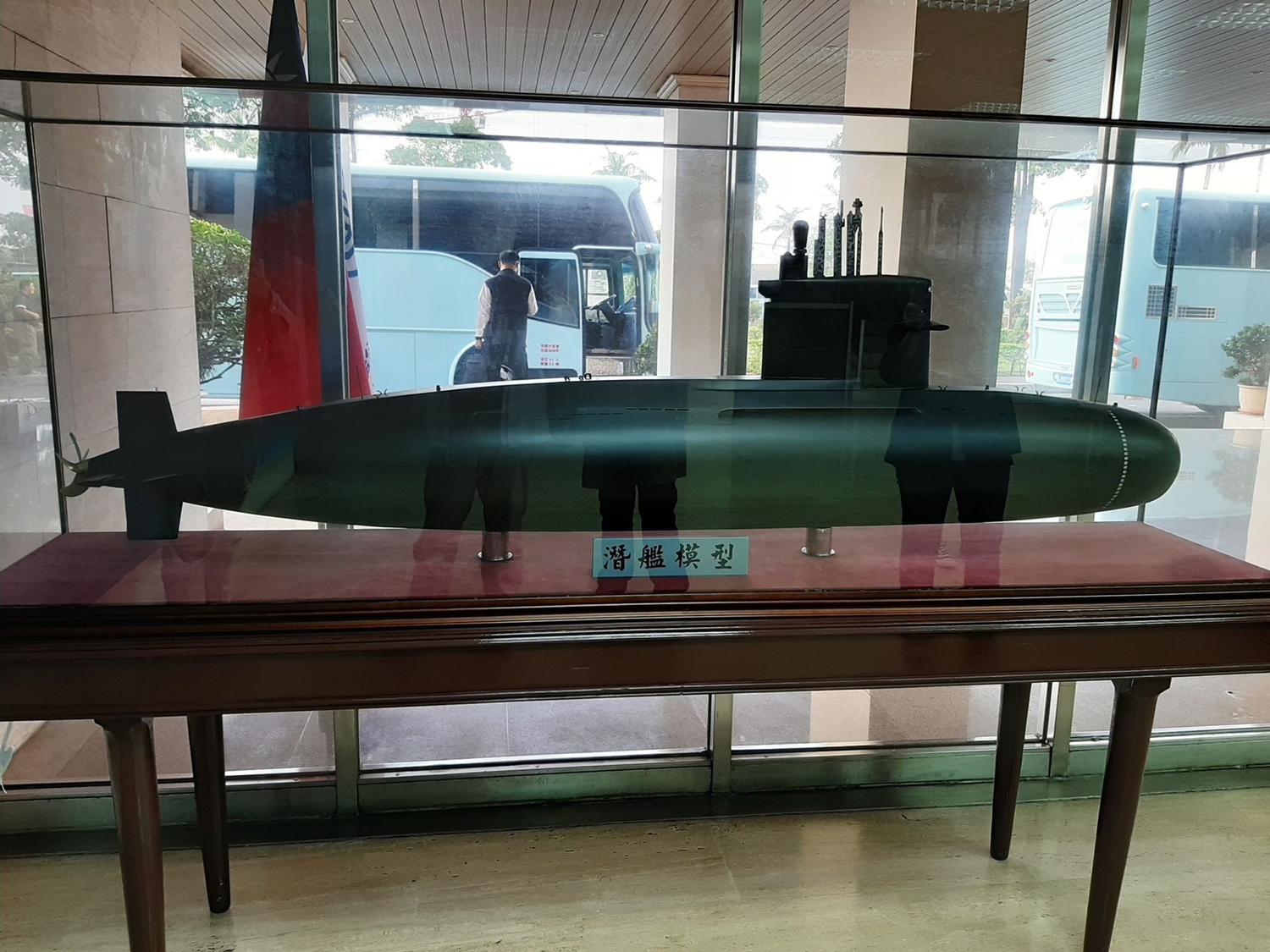 國內第一艄自製潛艦的模型 圖:林朝億/攝 國內第一艄自製潛艦的模型 圖:林朝億/攝