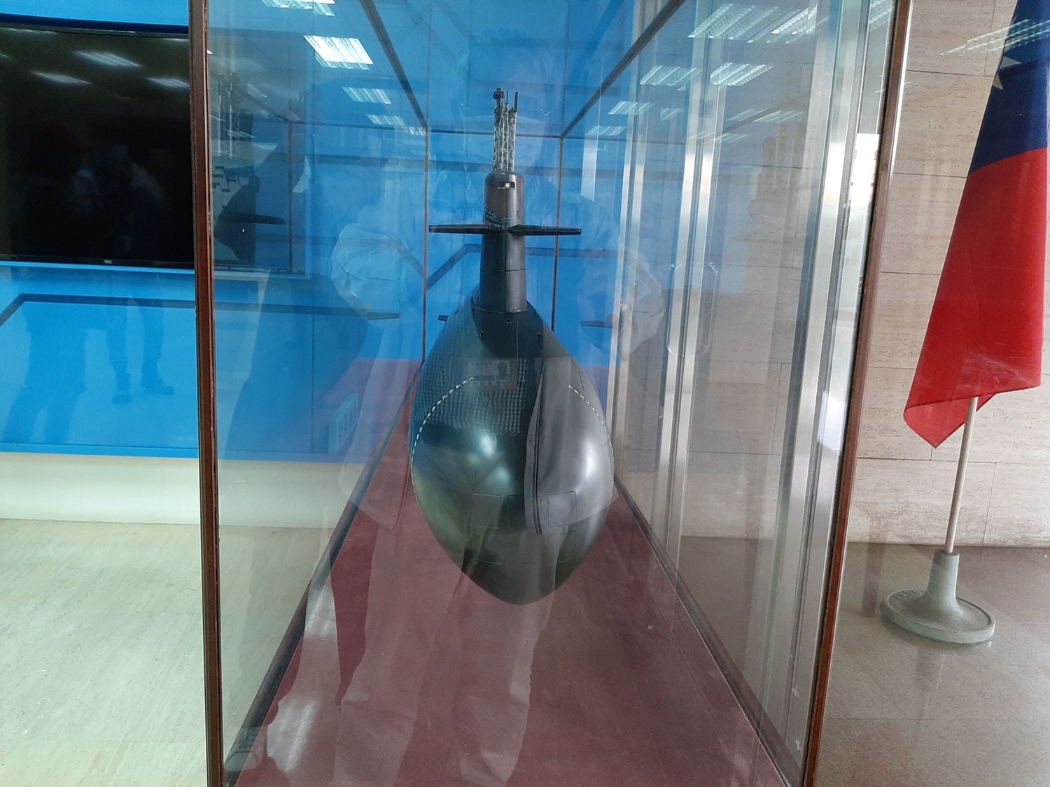 國內第一艄自製潛艦的模型 圖:林朝億/攝 國內第一艄自製潛艦的模型 圖:林朝億/攝