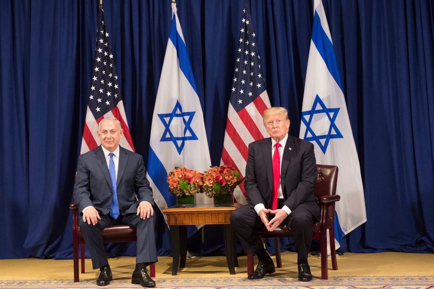 美国总统川普（右）与以色列总理尼坦雅胡。   图：翻摄自美国白宫脸书（资料照）(photo:NewTalk)