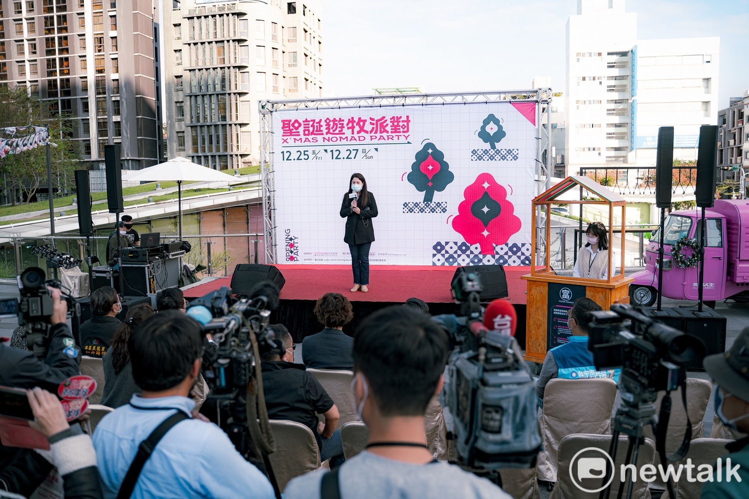 台中市觀旅局長林筱淇說草悟廣場是蛋黃中的蛋黃。 圖:唐復年/攝 台中市觀旅局長林筱淇說草悟廣場是蛋黃中的蛋黃。 圖:唐復年/攝