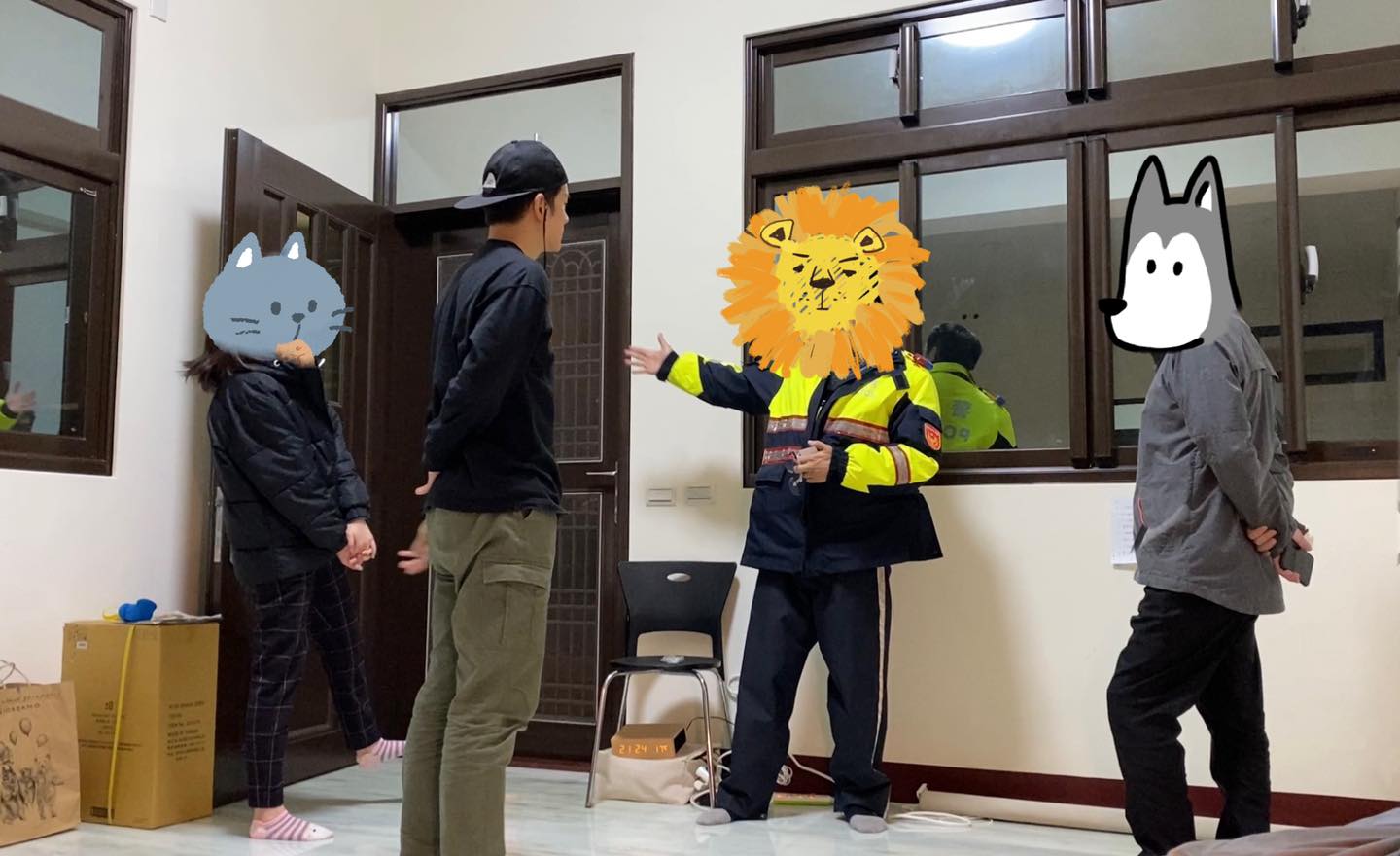 宥勝定居台中引起當地派出所所長登門拜訪。 圖:取自宥勝之旅粉絲團 宥勝定居台中引起當地派出所所長登門拜訪。 圖:取自宥勝之旅粉絲團