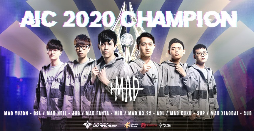 MAD勇奪AIC 2020國際賽世界冠軍 圖:Garena/提供 MAD勇奪AIC 2020國際賽世界冠軍 圖:Garena/提供