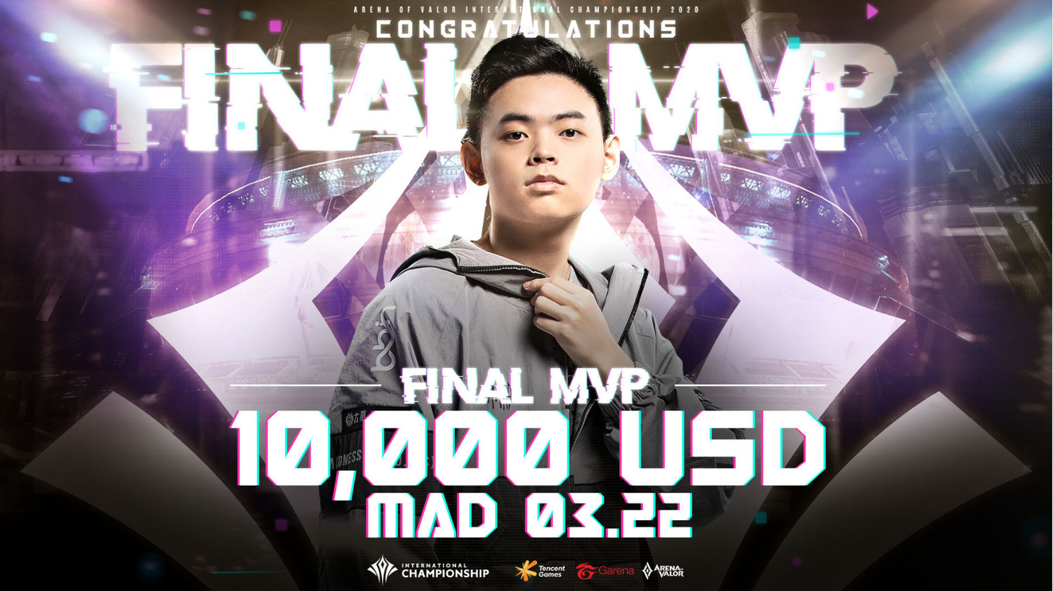 MAD 03.22被選為「AIC 2020國際賽 Final MVP」 圖:Garena/提供 MAD 03.22被選為「AIC 2020國際賽 Final MVP」 圖:Garena/提供