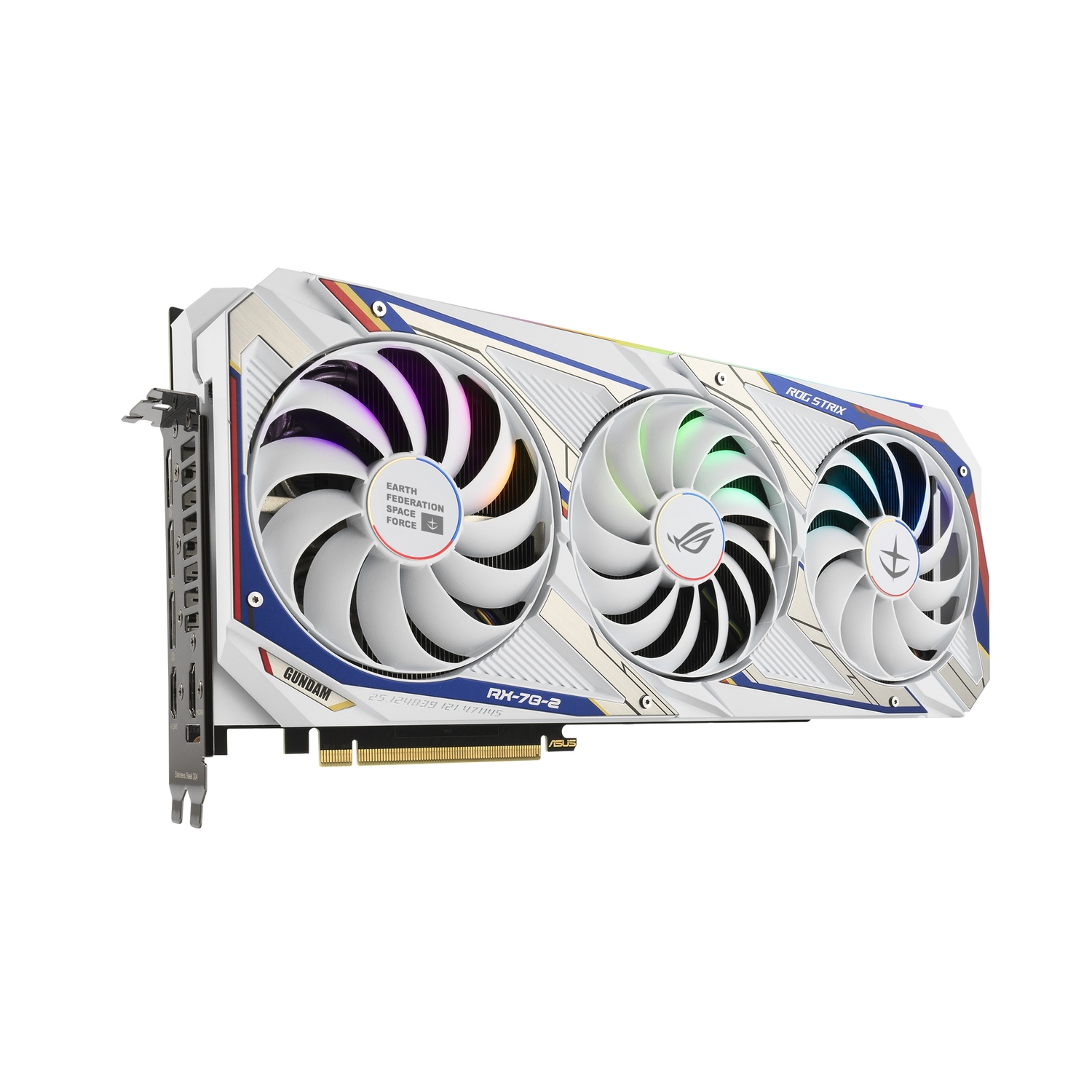 ROG Strix RTX 3080 O10G GUNDAM顯示卡獨步全球開賣。 圖:ASUS/提供 ROG Strix RTX 3080 O10G GUNDAM顯示卡獨步全球開賣。 圖:ASUS/提供
