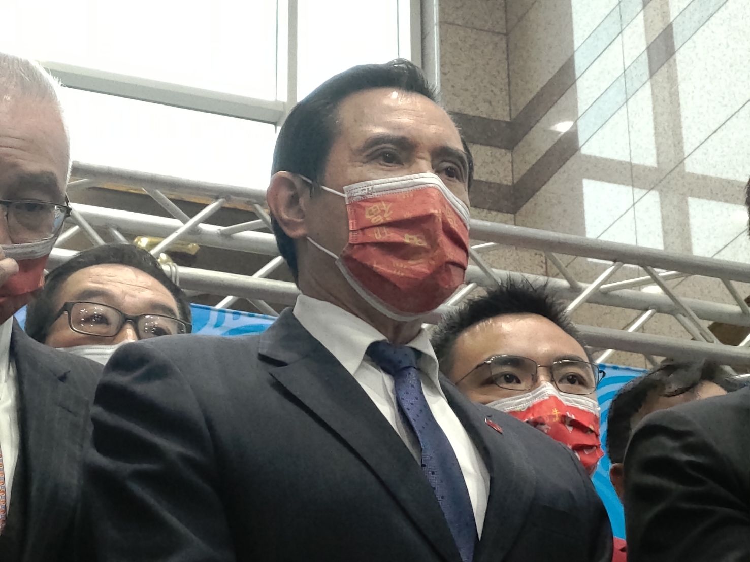 前總統馬英九今(17)天出席國民黨新春團拜。 圖:黃建豪/攝 前總統馬英九今(17)天出席國民黨新春團拜。 圖:黃建豪/攝
