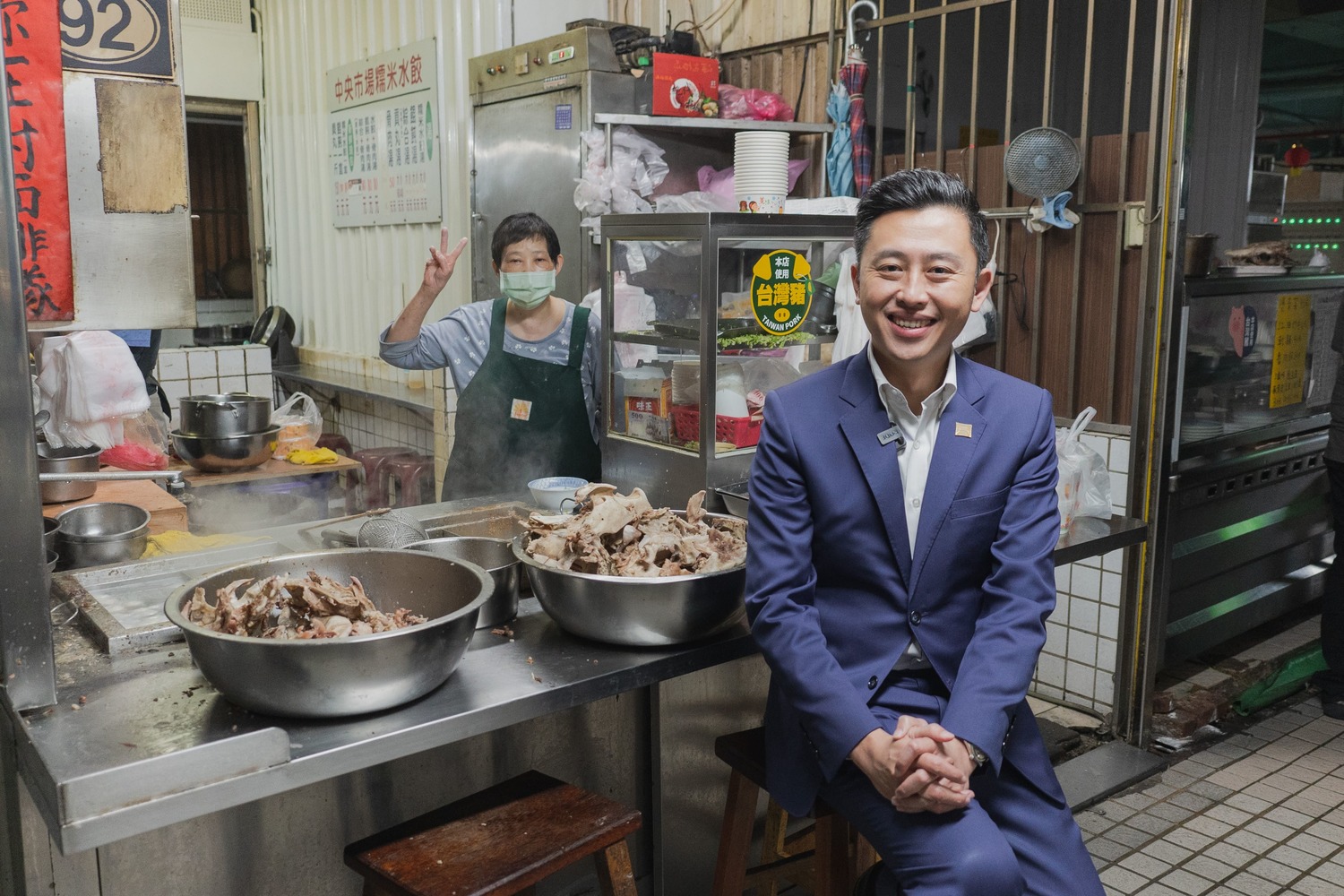 隱身在中央市場的糯米水餃店。 圖:新竹市政府/提供 隱身在中央市場的糯米水餃店。 圖:新竹市政府/提供