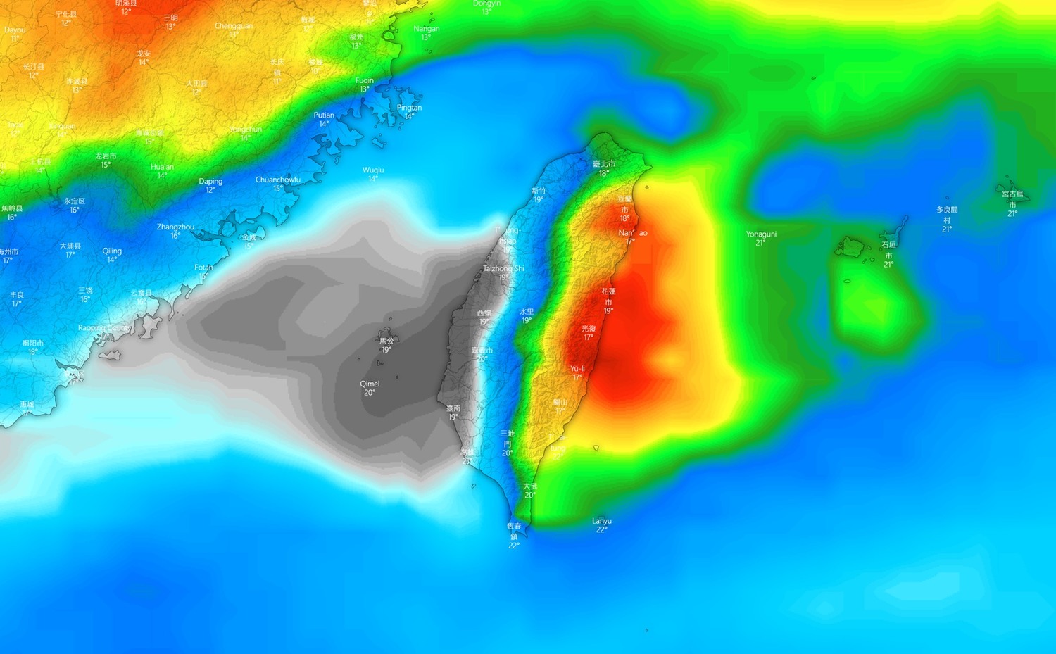 根據歐洲數值模式未來10天的累積降雨預估,降雨依然集中在東半部及東北角一帶。 圖:翻攝自臉書「台灣颱風論壇|天氣特急」 根據歐洲數值模式未來10天的累積降雨預估,降雨依然集中在東半部及東北角一帶。 圖:翻攝自臉書「台灣颱風論壇|天氣特急」