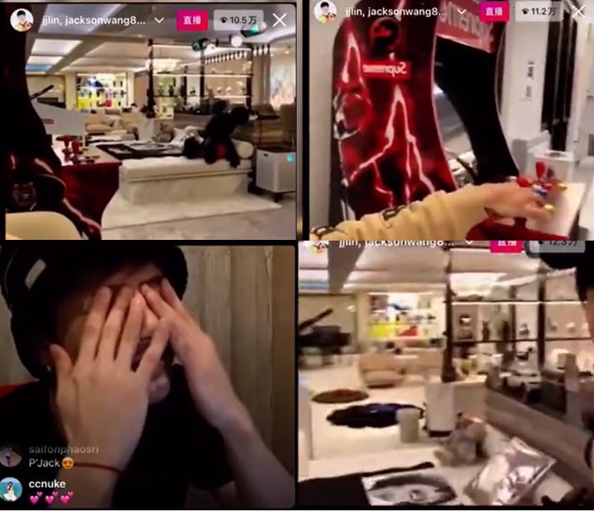 王嘉爾被林俊傑家的超大客廳嚇到不停驚呼。 圖:翻攝自微博 王嘉爾被林俊傑家的超大客廳嚇到不停驚呼。 圖:翻攝自微博