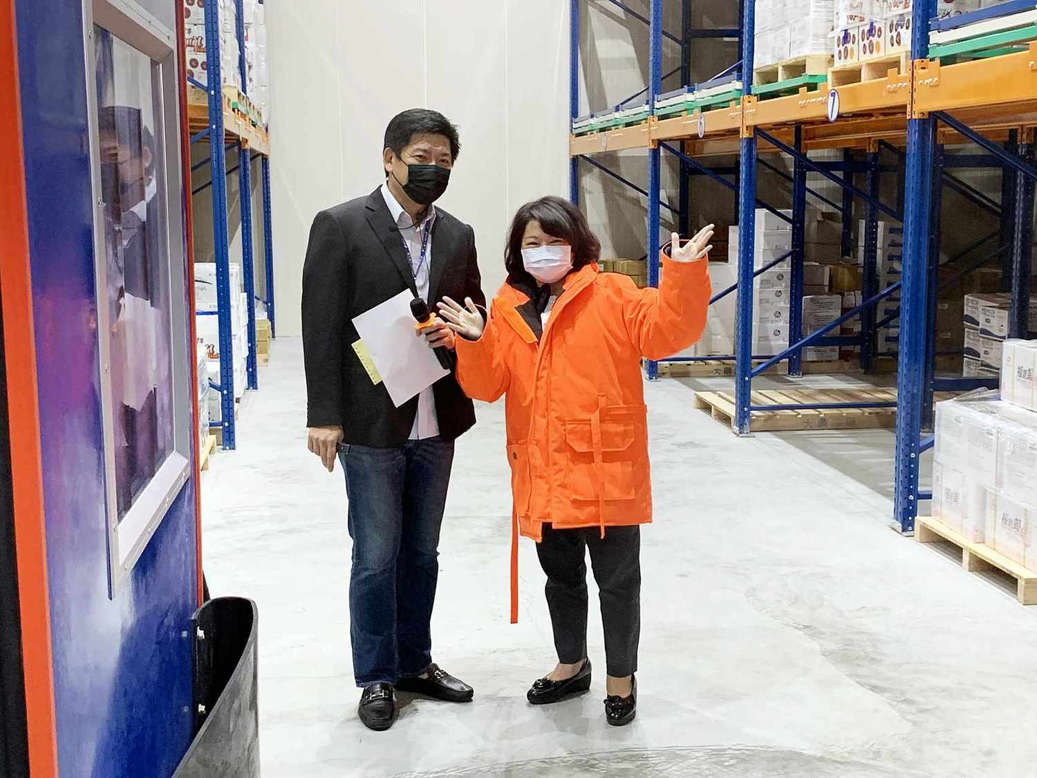 嘉義市長黃敏惠參訪大鼎冷鏈公司。 圖:嘉義市政府/提供 嘉義市長黃敏惠參訪大鼎冷鏈公司。 圖:嘉義市政府/提供
