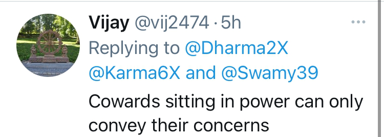 推特上一些印度網友表達了不滿。有人直呼 :「當權的懦夫」。 圖 : 翻攝自推特 推特上一些印度網友表達了不滿。有人直呼 :「當權的懦夫」。 圖 : 翻攝自推特