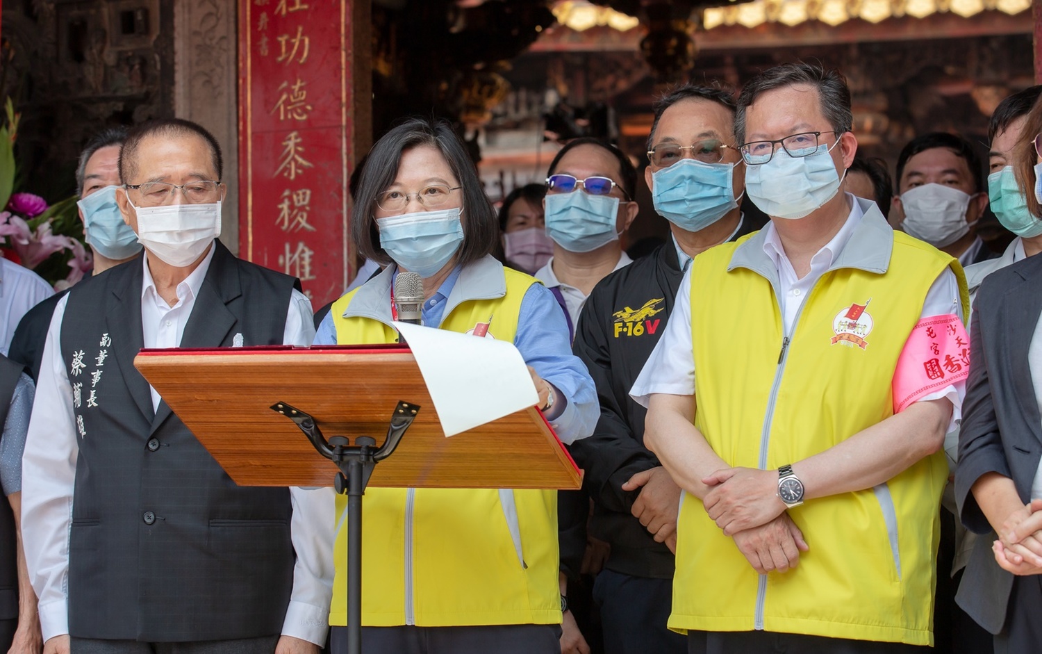 總統蔡英文前往北港朝天宮參拜 圖:總統府提供 總統蔡英文前往北港朝天宮參拜 圖:總統府提供