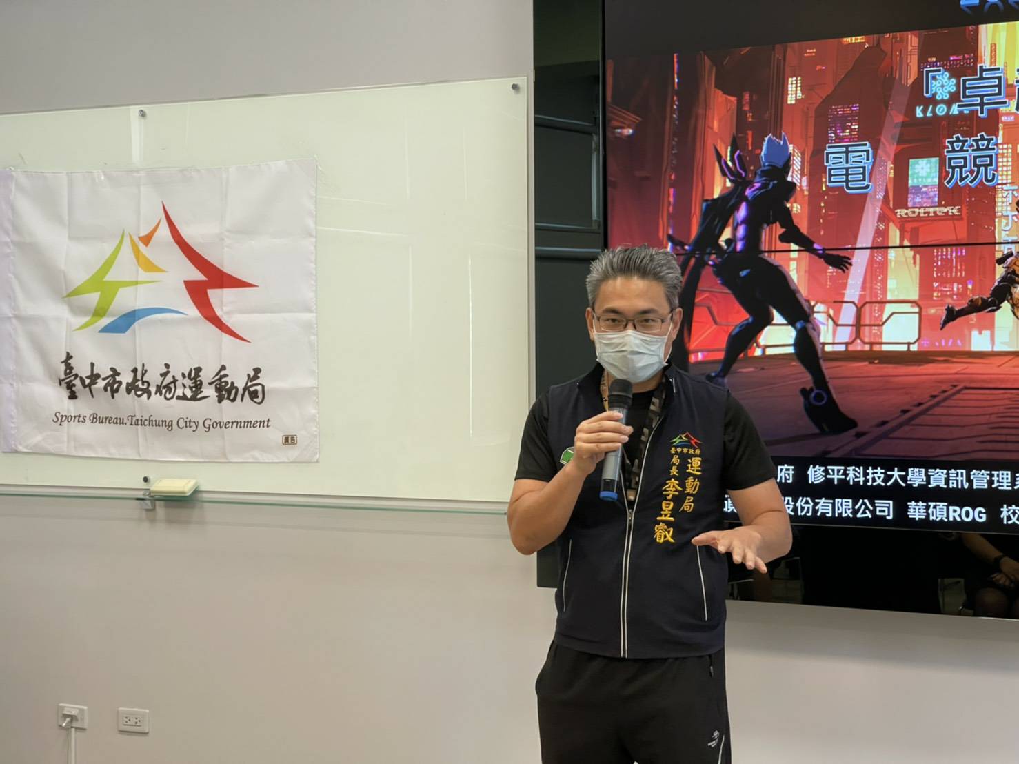 運動局長李昱叡致詞。 台中市政府運動局/提供 運動局長李昱叡致詞。 台中市政府運動局/提供