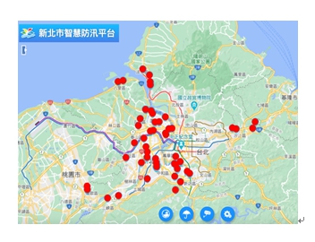 新北市智慧防汛平台。 圖:新北市水利局提供 新北市智慧防汛平台。 圖:新北市水利局提供