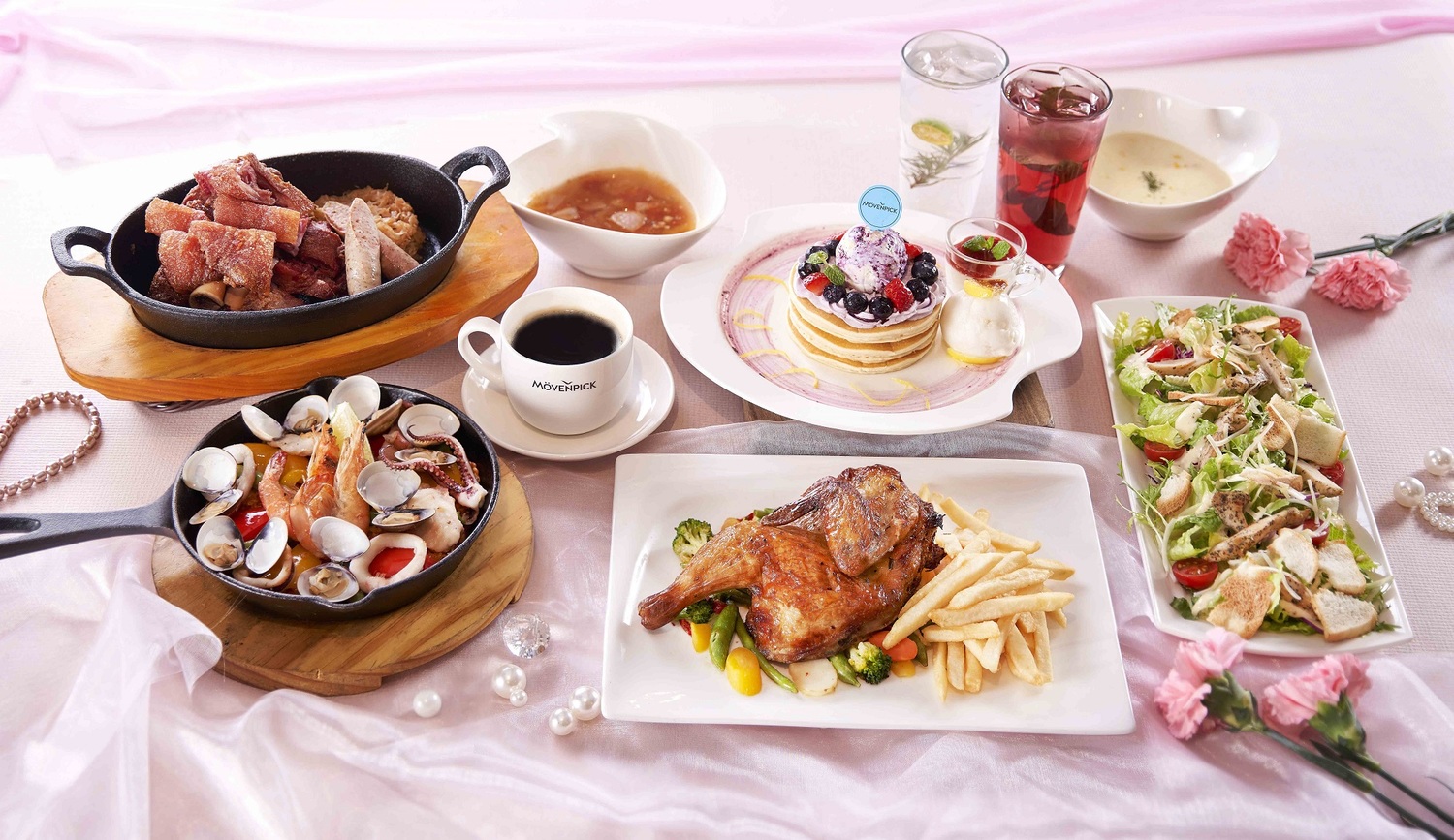 麗寶Outlet Mall莫凡彼花漾媽咪派對3人套餐。 麗寶Outlet Mall/提供 麗寶Outlet Mall莫凡彼花漾媽咪派對3人套餐。 麗寶Outlet Mall/提供